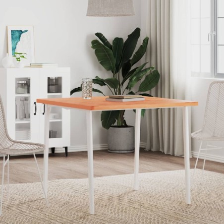 Dessus de table 80x80x2,5 cm carré bois massif de hêtre 