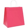 Sacs en papier 250 pcs avec poignées rose 26x17x25 cm 