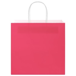 Sacs en papier 250 pcs avec poignées rose 26x17x25 cm 