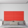 Panneaux muraux 12 pcs Rouge 90x30 cm Similicuir 3,24 m² 