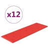 Panneaux muraux 12 pcs Rouge 90x30 cm Similicuir 3,24 m² 