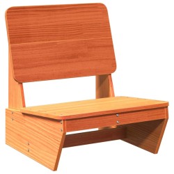 Chaise de jardin cire marron 60x64x70,5 cm bois de pin massif 