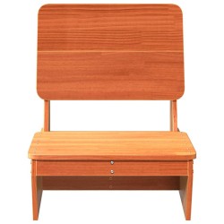 Chaise de jardin cire marron 60x64x70,5 cm bois de pin massif 