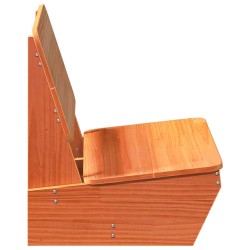 Chaise de jardin cire marron 60x64x70,5 cm bois de pin massif 