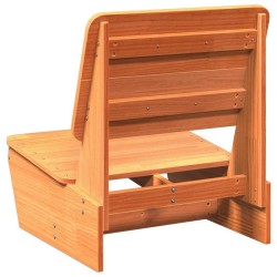 Chaise de jardin cire marron 60x64x70,5 cm bois de pin massif 