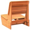 Chaise de jardin cire marron 60x64x70,5 cm bois de pin massif 