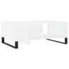 Table basse blanc 90x60x35 cm bois d'ingénierie 
