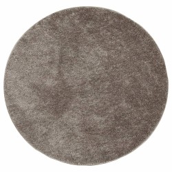 Tapis ISTAN à poils longs aspect brillant gris Ø 200 cm 