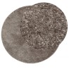 Tapis ISTAN à poils longs aspect brillant gris Ø 200 cm 
