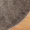 Tapis ISTAN à poils longs aspect brillant gris Ø 200 cm 