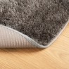 Tapis ISTAN à poils longs aspect brillant gris Ø 200 cm 