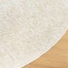 Tapis ISTAN à poils longs aspect brillant crème Ø 200 cm 