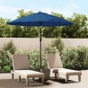 Parasol d'extérieur avec mât en aluminium 500 cm bleu azuré 