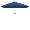 Parasol d'extérieur avec mât en aluminium 500 cm bleu azuré 