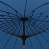 Parasol d'extérieur avec mât en aluminium 500 cm bleu azuré 