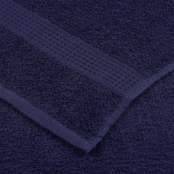 Serviettes de bain 10 pcs bleu marine 100x150 cm 100% coton 