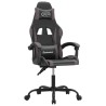 Chaise de jeu pivotante Noir et gris Similicuir 