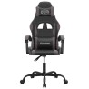 Chaise de jeu pivotante Noir et gris Similicuir 