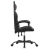 Chaise de jeu pivotante Noir et gris Similicuir 