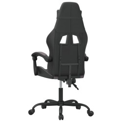 Chaise de jeu pivotante Noir et gris Similicuir 