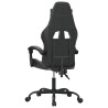Chaise de jeu pivotante Noir et gris Similicuir 