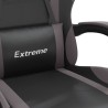 Chaise de jeu pivotante Noir et gris Similicuir 