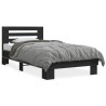 Cadre de lit sans matelas noir 100x200 cm 