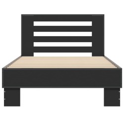 Cadre de lit sans matelas noir 100x200 cm 