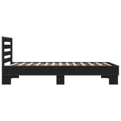Cadre de lit sans matelas noir 100x200 cm 