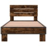 Cadre de lit sans matelas chêne fumé 100x200 cm 