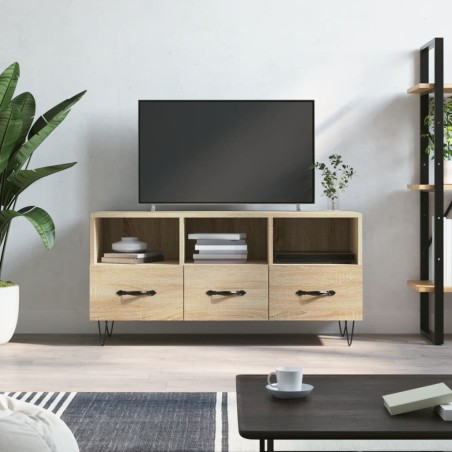 Meuble TV chêne sonoma 102x36x50 cm bois d'ingénierie 