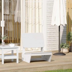 Chaise de jardin blanc 60x64x70,5 cm bois de pin massif 