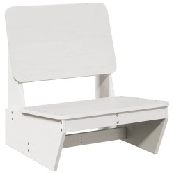 Chaise de jardin blanc 60x64x70,5 cm bois de pin massif 