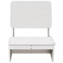 Chaise de jardin blanc 60x64x70,5 cm bois de pin massif 