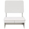 Chaise de jardin blanc 60x64x70,5 cm bois de pin massif 