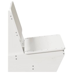 Chaise de jardin blanc 60x64x70,5 cm bois de pin massif 