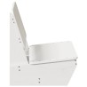 Chaise de jardin blanc 60x64x70,5 cm bois de pin massif 