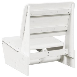 Chaise de jardin blanc 60x64x70,5 cm bois de pin massif 