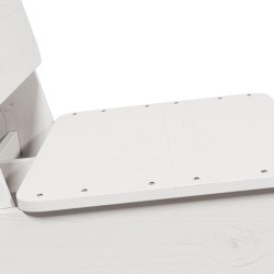 Chaise de jardin blanc 60x64x70,5 cm bois de pin massif 