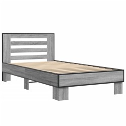 Cadre de lit sans matelas sonoma gris 100x200 cm 