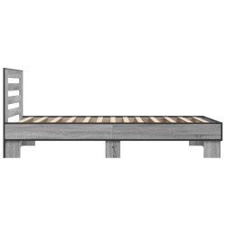 Cadre de lit sans matelas sonoma gris 100x200 cm 
