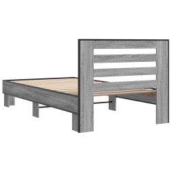 Cadre de lit sans matelas sonoma gris 100x200 cm 