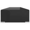 Meuble TV/support pour moniteur 100x30x13 cm verre noir 