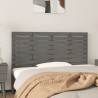 Tête de lit murale Gris 141x3x63 cm Bois massif de pin 
