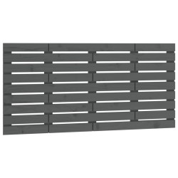 Tête de lit murale Gris 141x3x63 cm Bois massif de pin 
