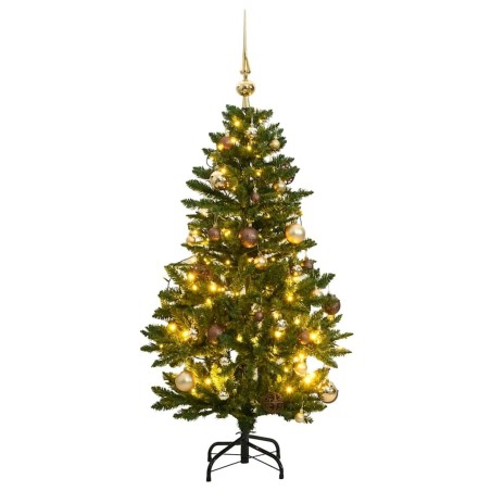 Sapin de Noël artificiel articulé 150 LED et boules 150 cm 