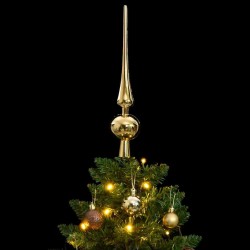 Sapin de Noël artificiel articulé 150 LED et boules 150 cm 