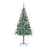Arbre de Noël artificiel pré-éclairé/boules pommes de pin 180cm 