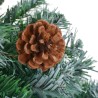 Arbre de Noël artificiel pré-éclairé/boules pommes de pin 180cm 