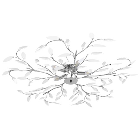 Plafonnier à bras feuille en cristal acrylique 5 ampoules E14 